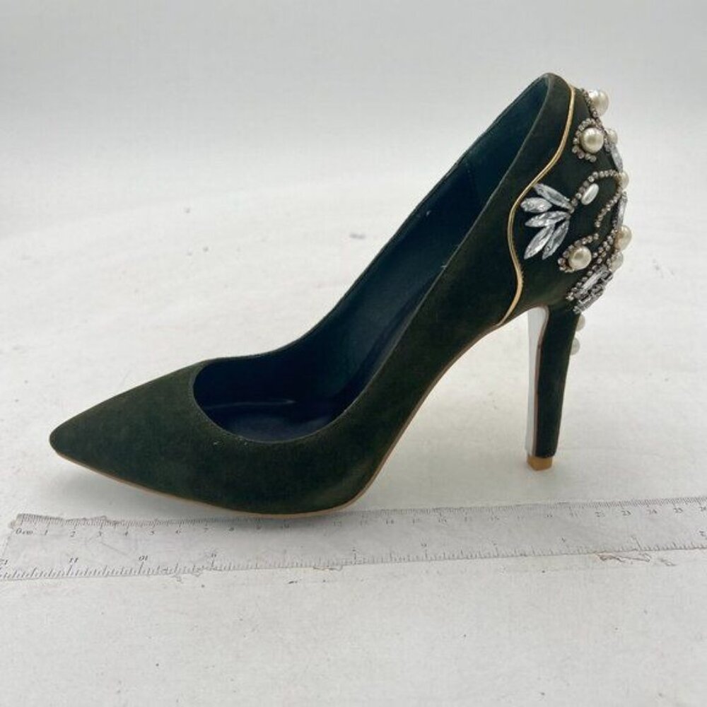 XYD Women Luxury Rhinestones Closed Pointed Toe Pumps High Heel Stiletto